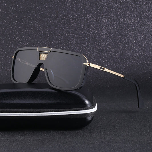 Retro Square Large Frame Sunglasses for Men & Women