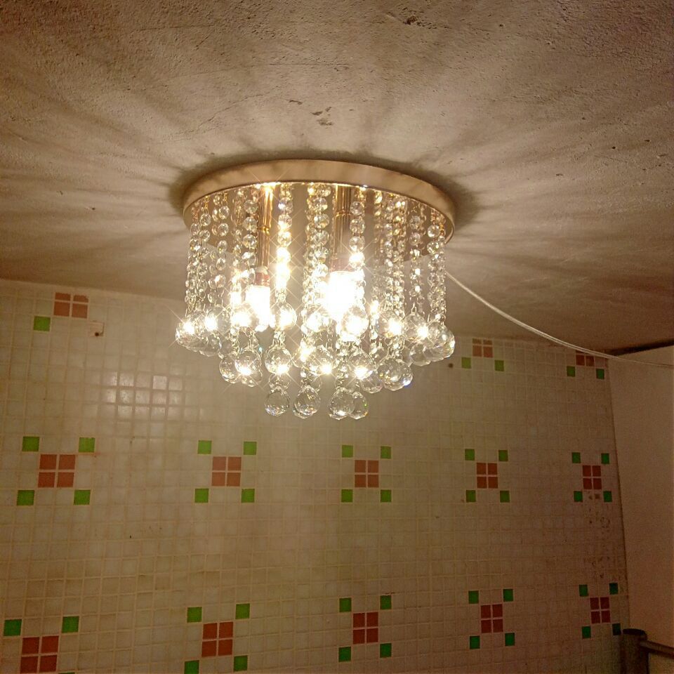 Round Crystal Aisle Entrance Corridor Ceiling Lighting