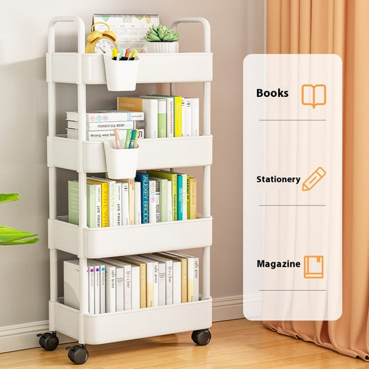 Trolley Double Armrest Storage Floor Snack Bookshelf