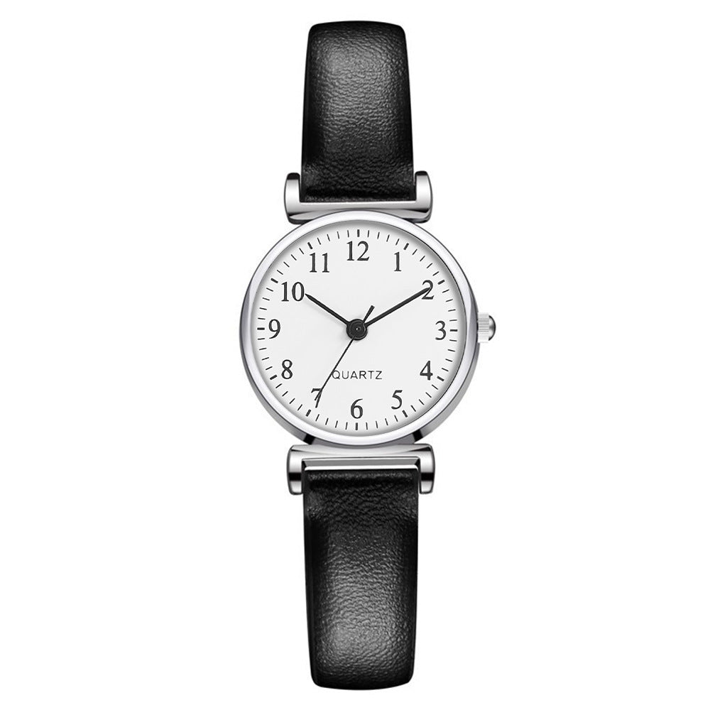 Small Simple Student Quartz Watch with Thin Strap