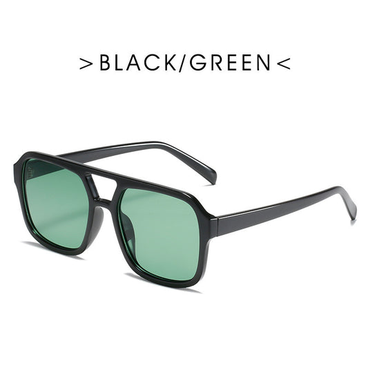 Square Double Beam Retro Sunglasses for Men & Women