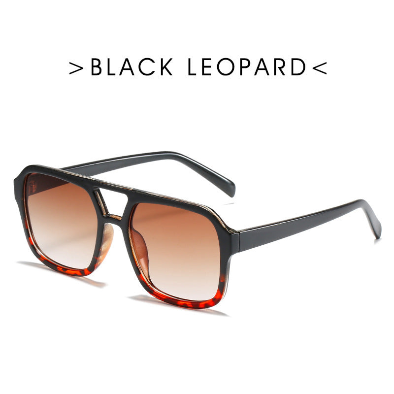 Square Double Beam Retro Sunglasses for Men & Women
