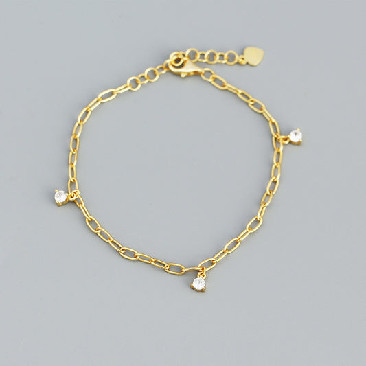 Geometric Silver Bracelet for Women