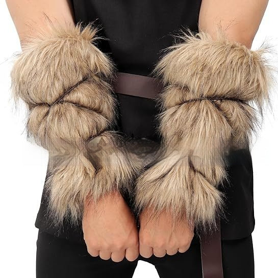 Viking Men's Cape And Shawl Oversleeve Booties Suit Artificial Wool