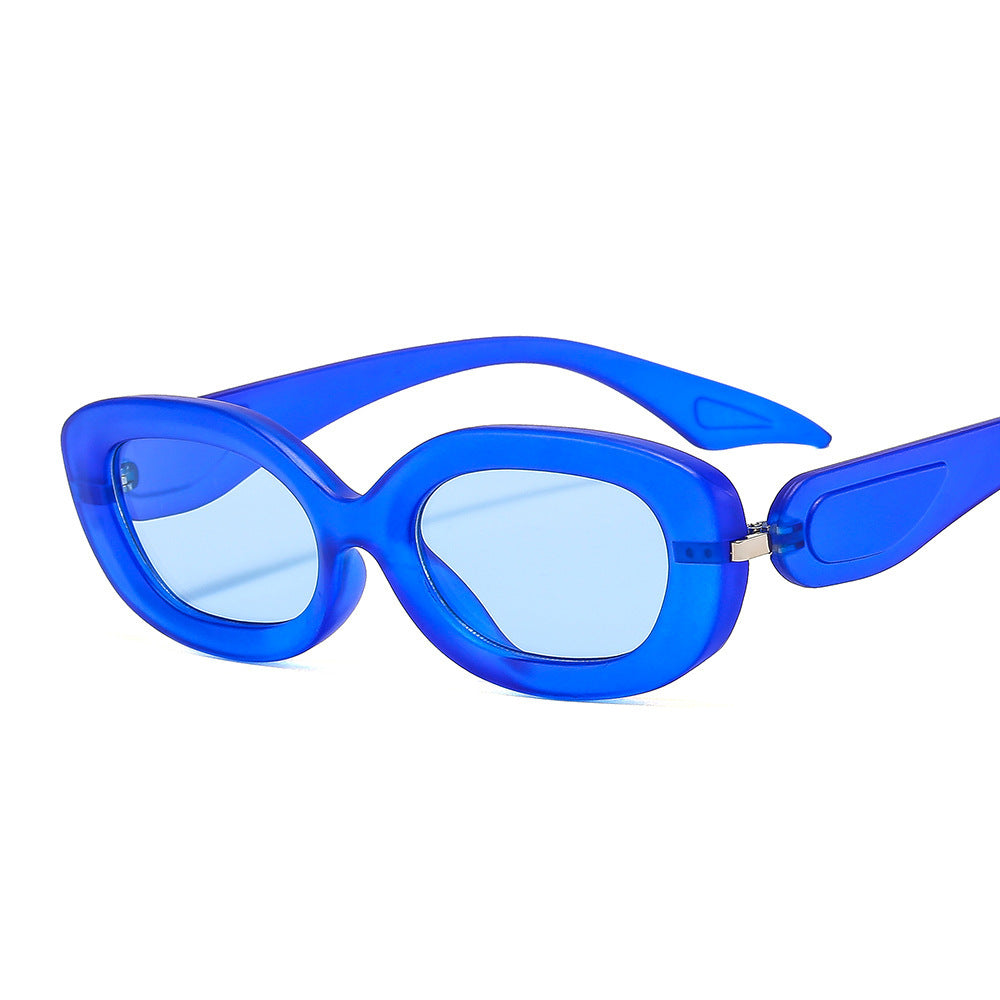 Oval Small Frame Trendy Sunglasses for Men & Women