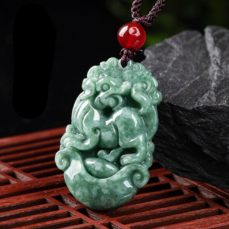 Natural Jade Zodiac Pendant Ornaments