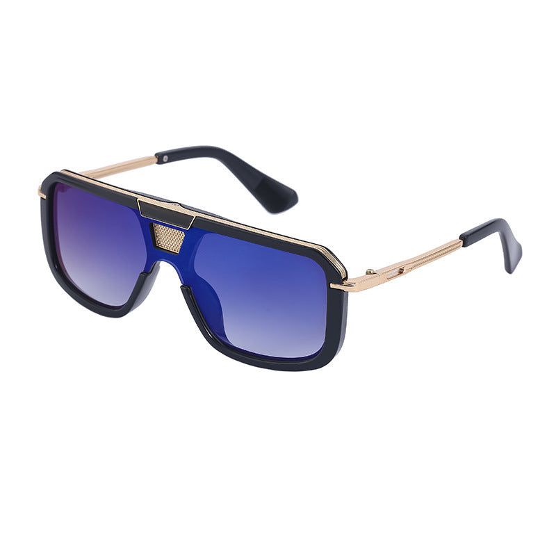 Retro Square Large Frame Sunglasses for Men & Women