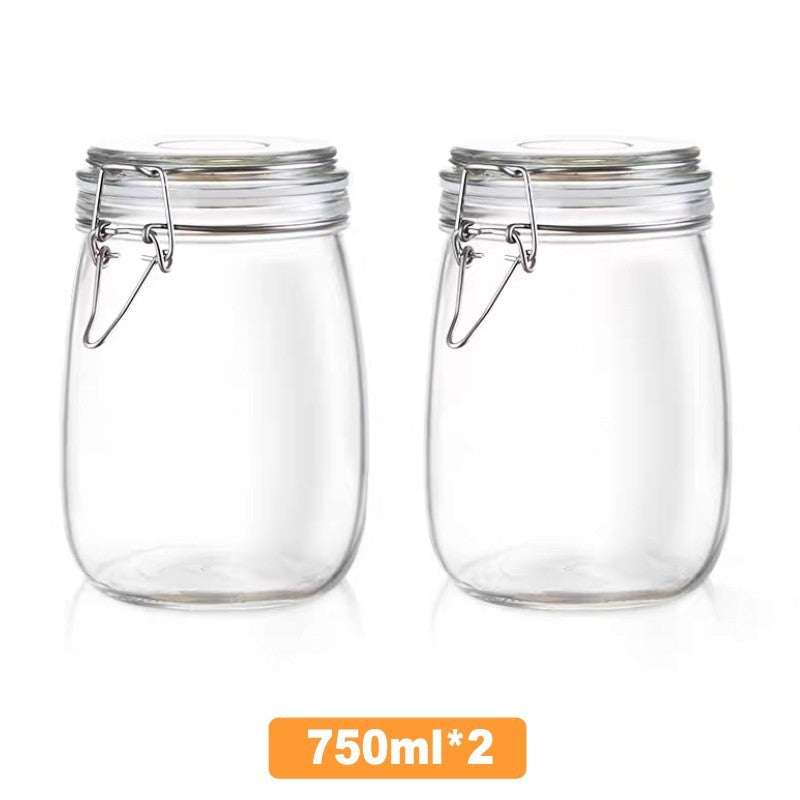 Glass Sealed Cans For Kitchen Food