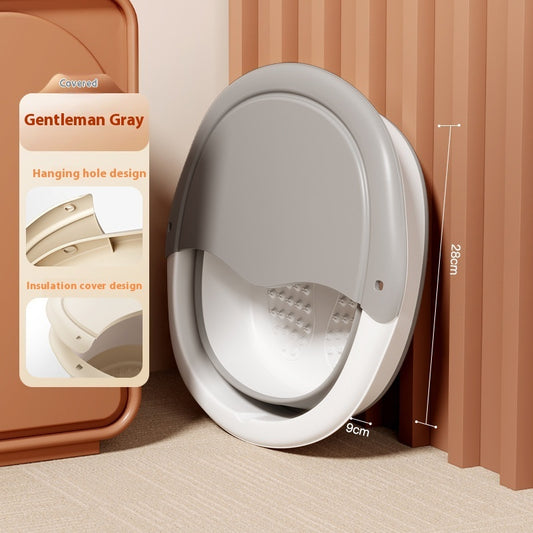 Foldable Foot Bath Portable Foot Wash Basin With Cover