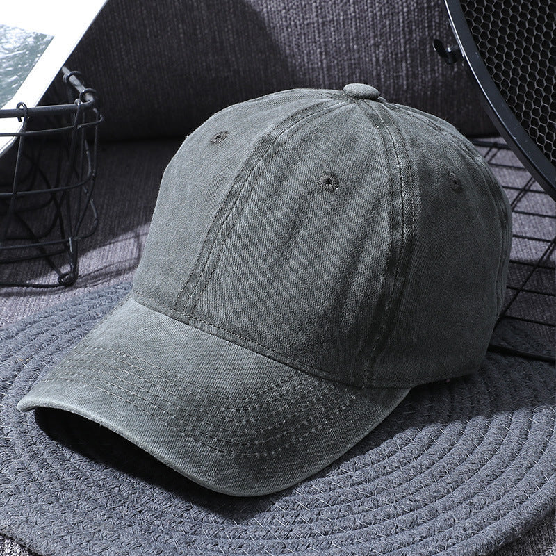 Unisex Washed Cotton Distressed Baseball Cap