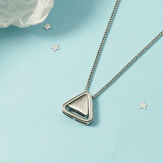 Geometric Triangle Necklace Female Niche Design Necklace