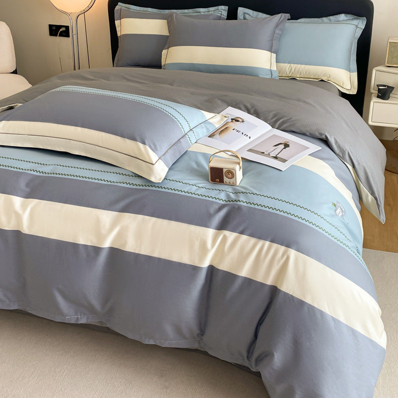 Cotton Four-piece Cotton Quilt Cover Bed Sheet Bedding