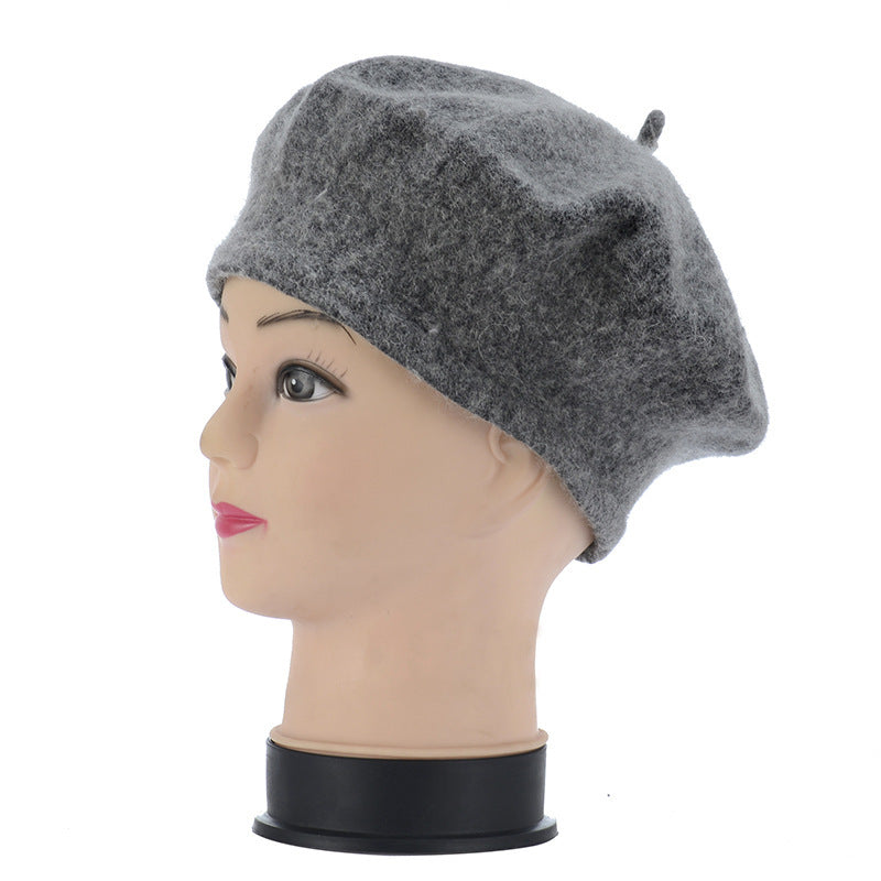 Korean Style Autumn And Winter Women's Wool Beret Hat