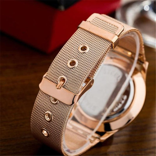 Fashion Alloy Belt Mesh Quartz Watch