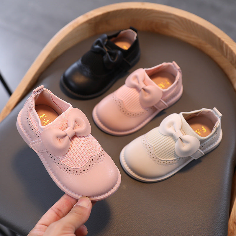 Girls Leather Shoes Female Treasure Bottom Toddlers Princess Single Shoes