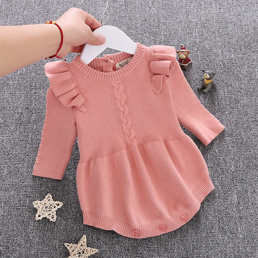 Baby Cotton Romper - Princess Style for Girls (0-3 Years)