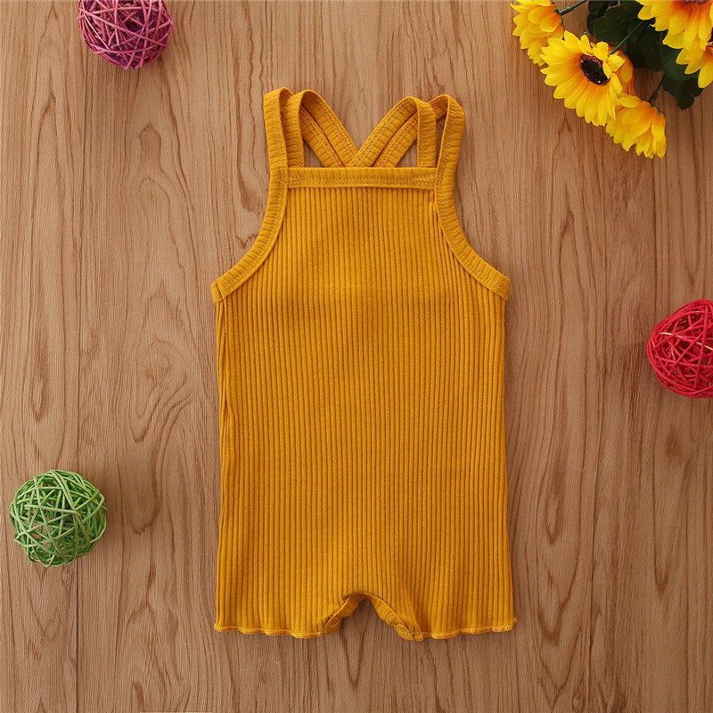 Baby Jumpsuit - Sleeveless Casual Cotton Outfit for Girls