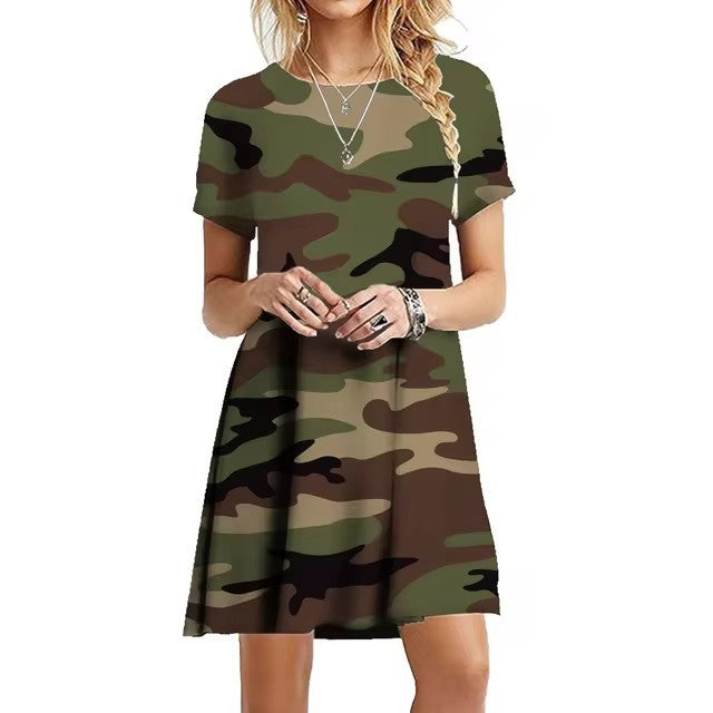 Summer Female Military Camouflage Skirt