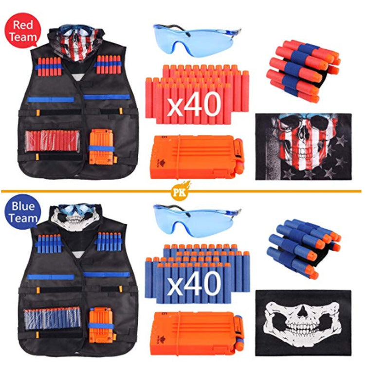 Children's Tactical Vest Equipment Soft Bullet Gun Attack Elite Series NeF Accessories Set