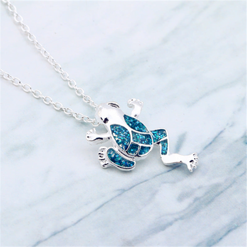 Frog female necklace pendant