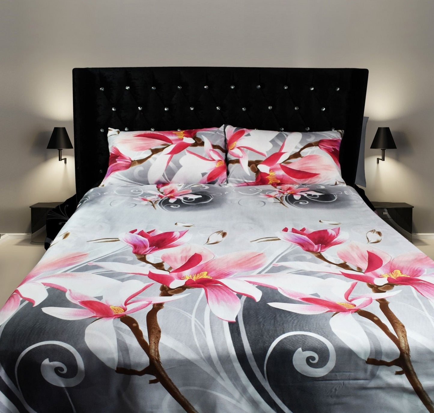 3D single bed sheet three-piece set