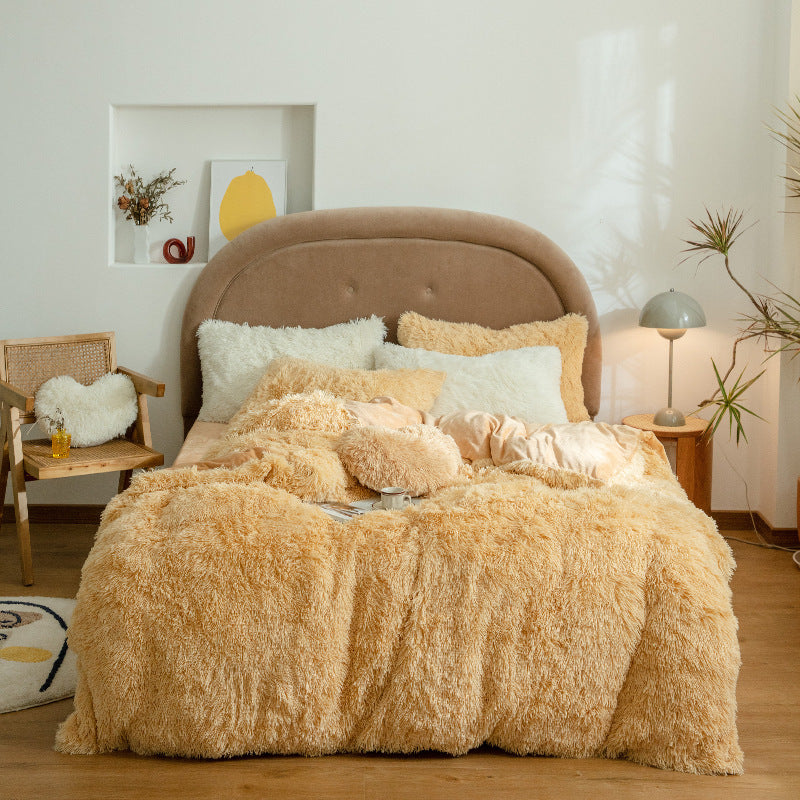 Korean Style Cloud Mink Velvet Coral Velvet Bed Sheet