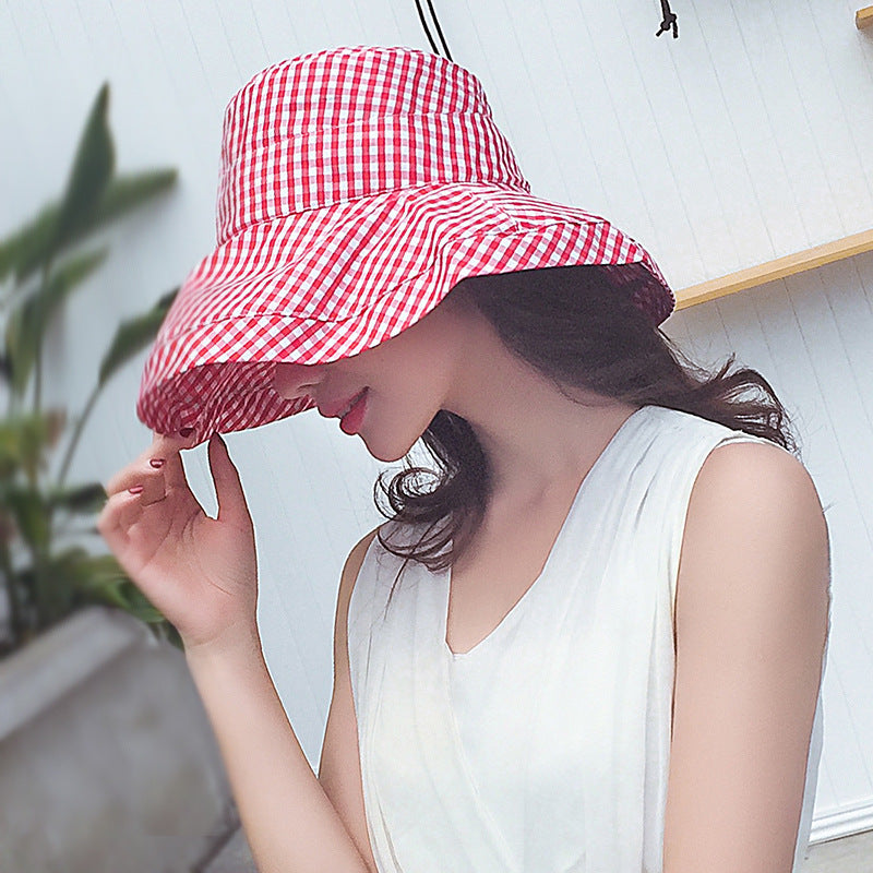 Spring and Summer Folding Cotton Wind Sun Hat
