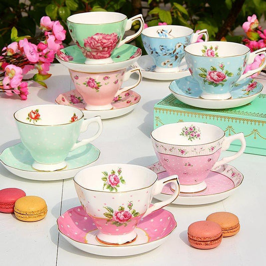 Ceramic Plates and Cups - Elegant European Porcelain Dinnerware