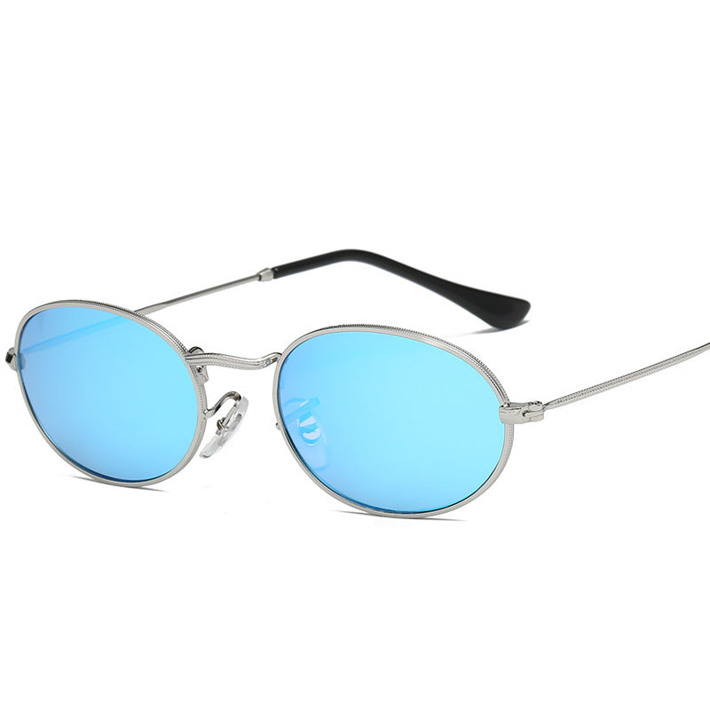 Women’s Oval Metal Frame Sunglasses