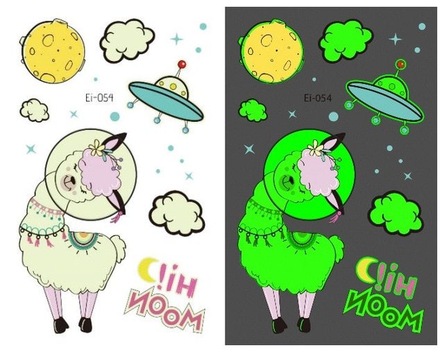 Waterproof Kids Aerospace Luminous Tattoo Stickers