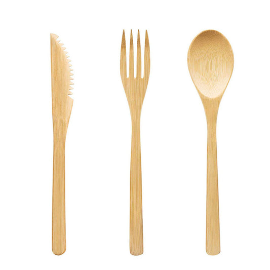 Portable Travel Bamboo Cutlery Set-Eco-Friendly Utensils with Stainless Steel Straw