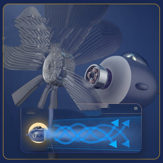 Close-up of a fish-like robot with a propeller and electronic components on a blue background.