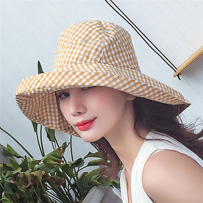 Spring and Summer Folding Cotton Wind Sun Hat