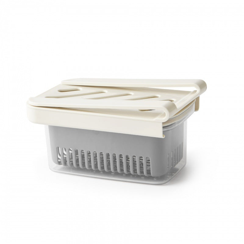 Drawer Refrigerator Fresh-keeping Box Kitchen Sealed Box Food Storage Drain Storage Box