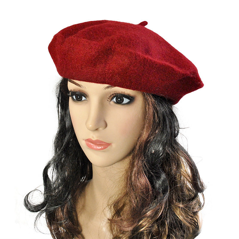 Korean Style Autumn And Winter Women's Wool Beret Hat