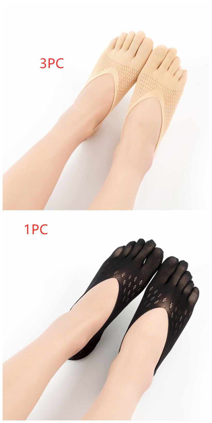 Women's Velvet Five Toe Socks - Breathable & Sweat-Absorbing