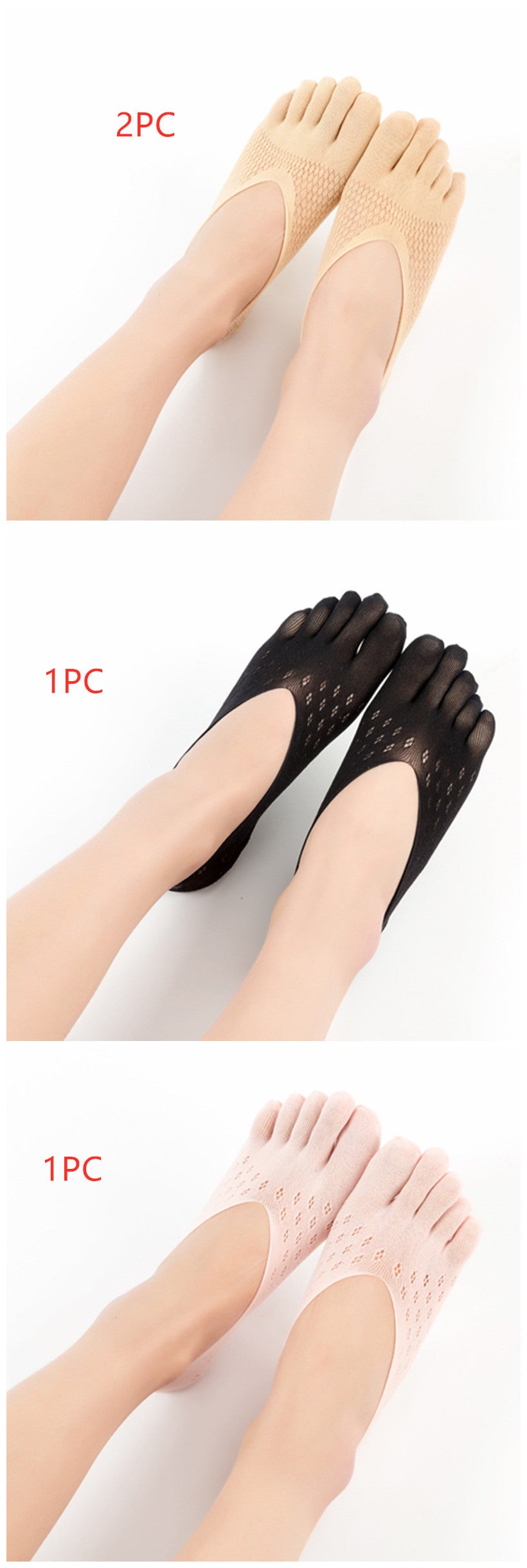 Women's Velvet Five Toe Socks - Breathable & Sweat-Absorbing