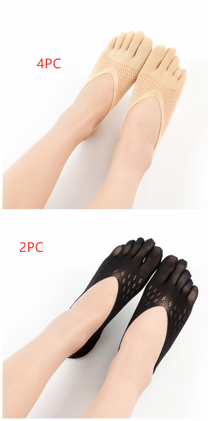 Women's Velvet Five Toe Socks - Breathable & Sweat-Absorbing