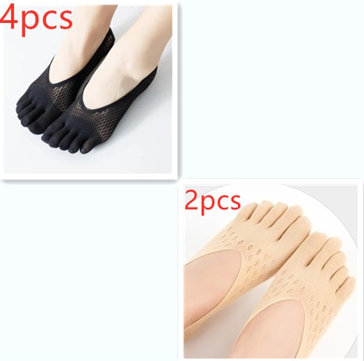 Women's Velvet Five Toe Socks - Breathable & Sweat-Absorbing