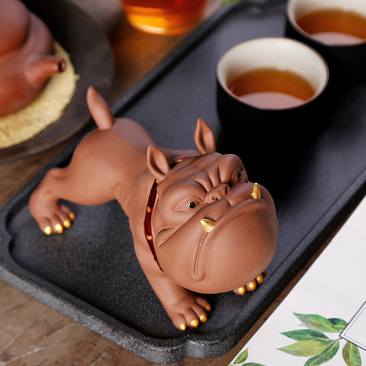 Purple sand tea pet ornaments boutique home tea set accessories small toys tea table decorations tea art furnishings creative cute