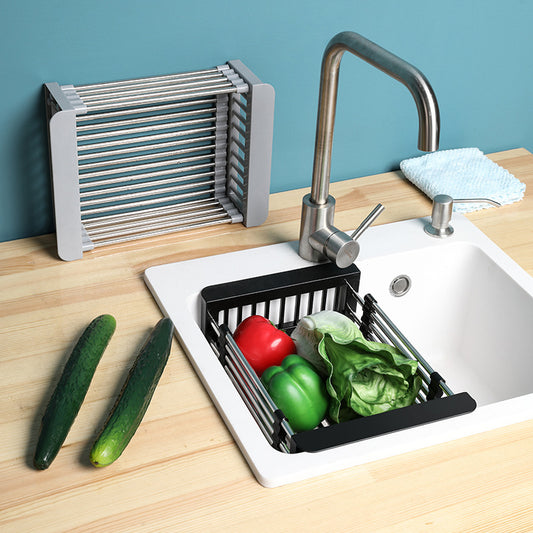 Retractable Stainless Steel Sink Drain Basket - Scalable Design for All Sinks