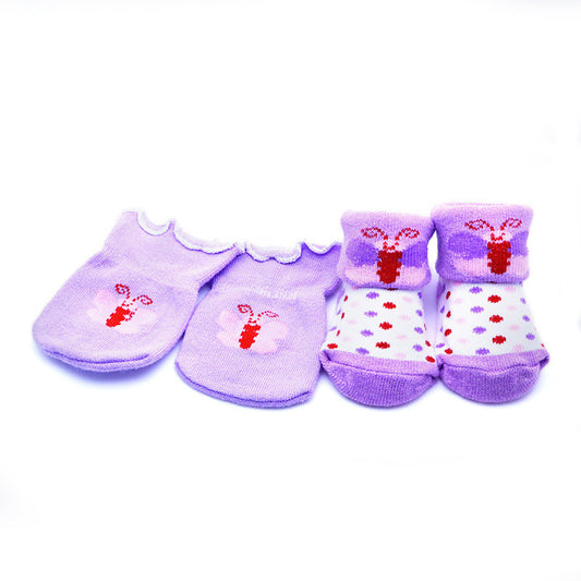 Newborn Baby Gloves And Socks Set Gift Box