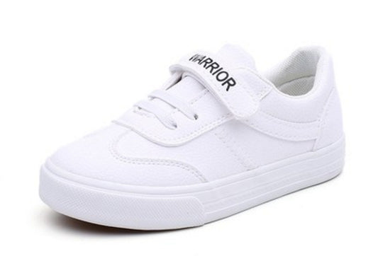 Children's Korean Style Breathable and Waterproof White Sports Shoes