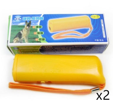 3-in-1 Anti Barking Dog Training Device Ultrasonic Dog Training Repeller LED Flashlight