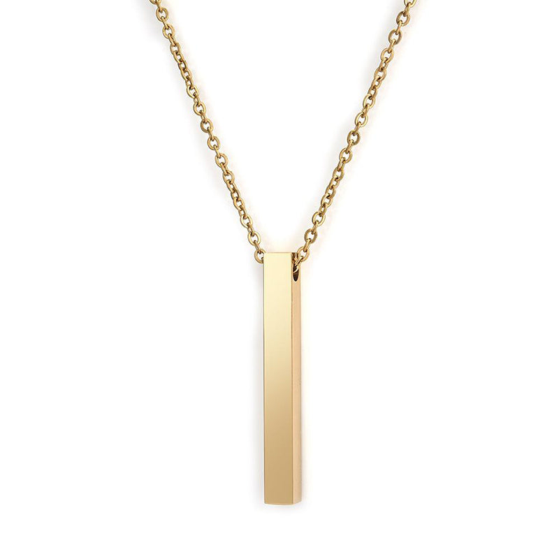 Fashion Simple Pendant Necklace - Minimalism Square Necklace