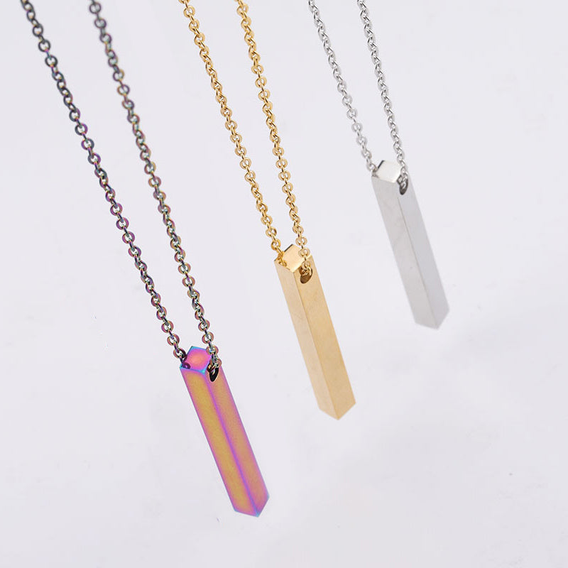 Fashion Simple Pendant Necklace - Minimalism Square Necklace