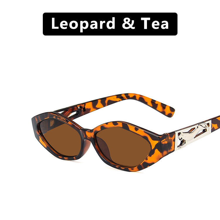Retro Small Frame Polygon Cat Eye Sunglasses for Women