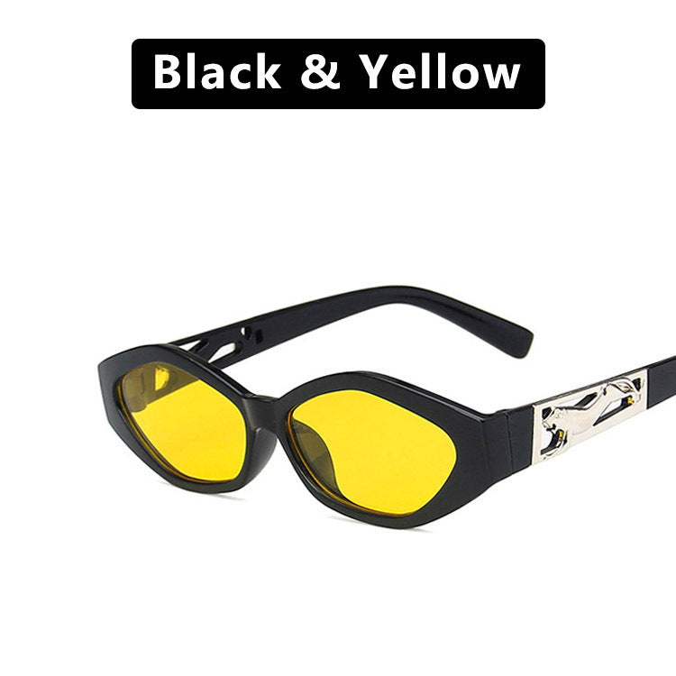 Retro Small Frame Polygon Cat Eye Sunglasses for Women