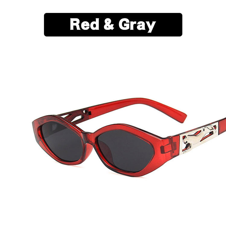 Retro Small Frame Polygon Cat Eye Sunglasses for Women
