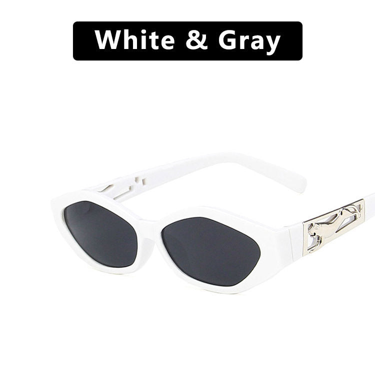 Retro Small Frame Polygon Cat Eye Sunglasses for Women